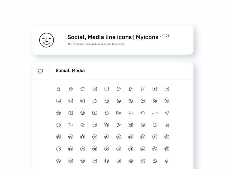 social media icon set